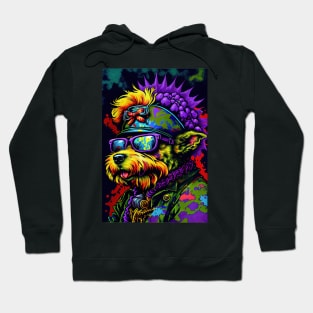 Psychedelic Dog with Sunglasses Hoodie